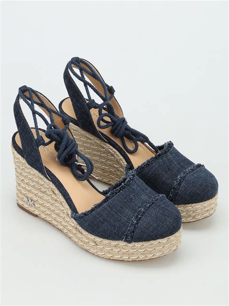 michael kors low wedge|Michael Kors denim wedges.